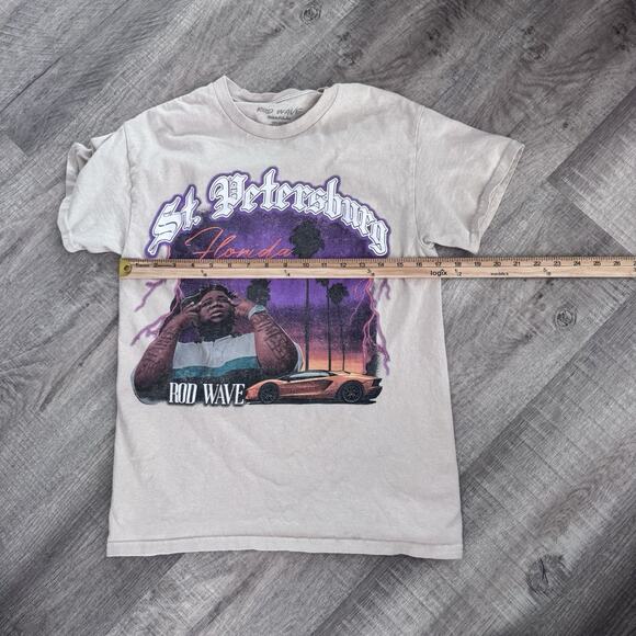 Rod Wave St. Petersburg T Shirt Cream With Graphic Size Small - Picture 7 of 8